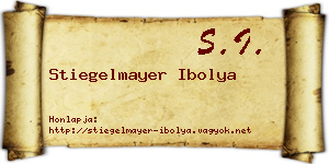 Stiegelmayer Ibolya névjegykártya