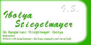 ibolya stiegelmayer business card